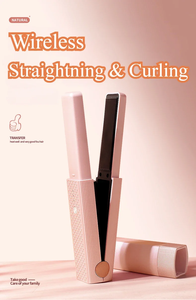Dual-Purpose Hair Straightener And Curling Iron Splint Portable No Hair Damage Straight Curling Hair Styling Tool