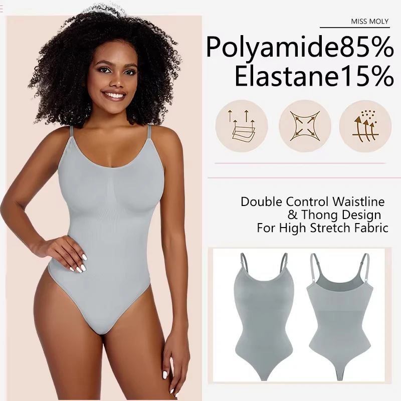 Smoothing Shapewear Bodysuit for Women Faja Full Body Shaper Thong Soft Body Shaping Sculpting Breast Slimming Underwear - Image 3