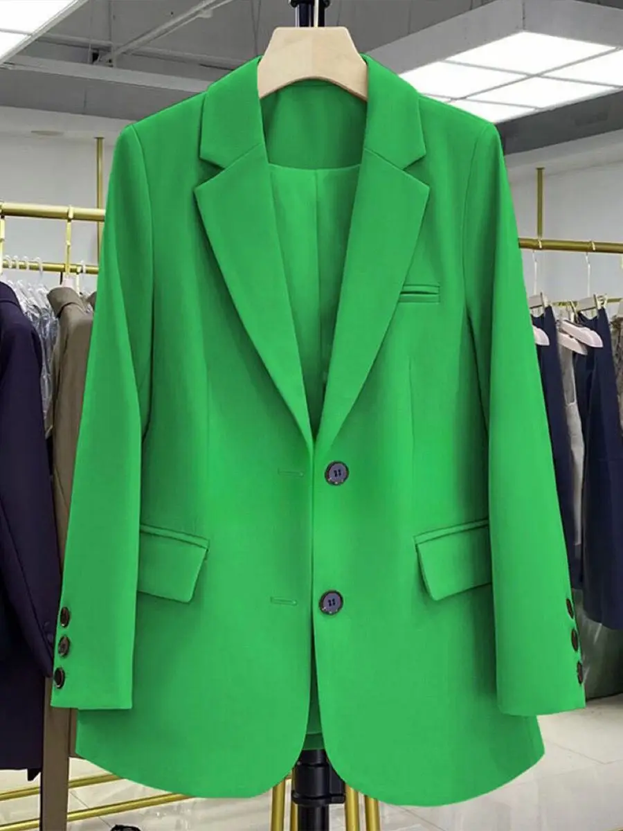 2024 New Red Suit Coat Women's Korean Style Loose Single Breasted Blazers Office Female Temperament Blazers Jacket Outwear Tops - Image 19