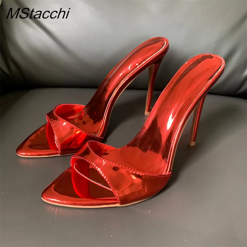 Super-high Heel Slippers Women Shoes Summer Peep Toe Mixed Colors Stiletto Sandals Sexy Party Ladies Shoes Luxury Woman Pumps - Image 17