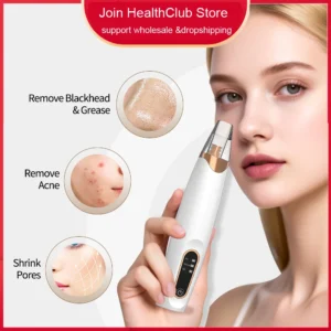 Electric Blackhead Remover Rechargeable Vacuum Pore Deep Cleasing 3 Sunction Levels Nose Care Acne Treatment Face SPA Home Use