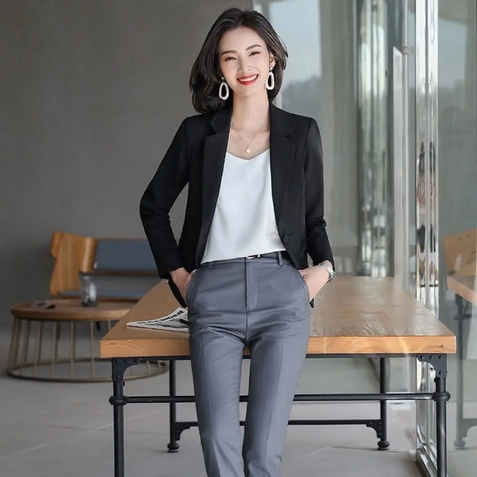 Black Short Latest Fashion Jacket Woman Spring Women's Blazer Suits Tailoring Clothing Blazers Trend Casual Coat High Quality - Image 2