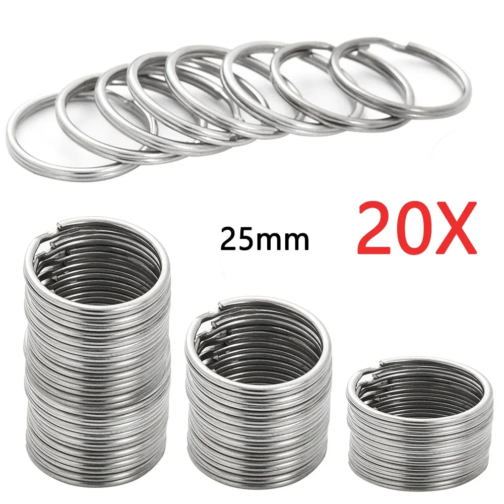 30mm/25mm/20mm Metal Key Rings Keychain Sets Keyfob Anti-rust KeyRings Key Chains Car Key Pendant Split - Image 8