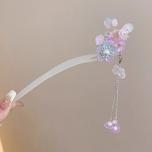 Light Luxury Flower Hairpin For Women Chinese Style Floral Butterfly Tassel Hair Stick Elegant Metal Jewelry Hairpin Hair Clips - Image 49