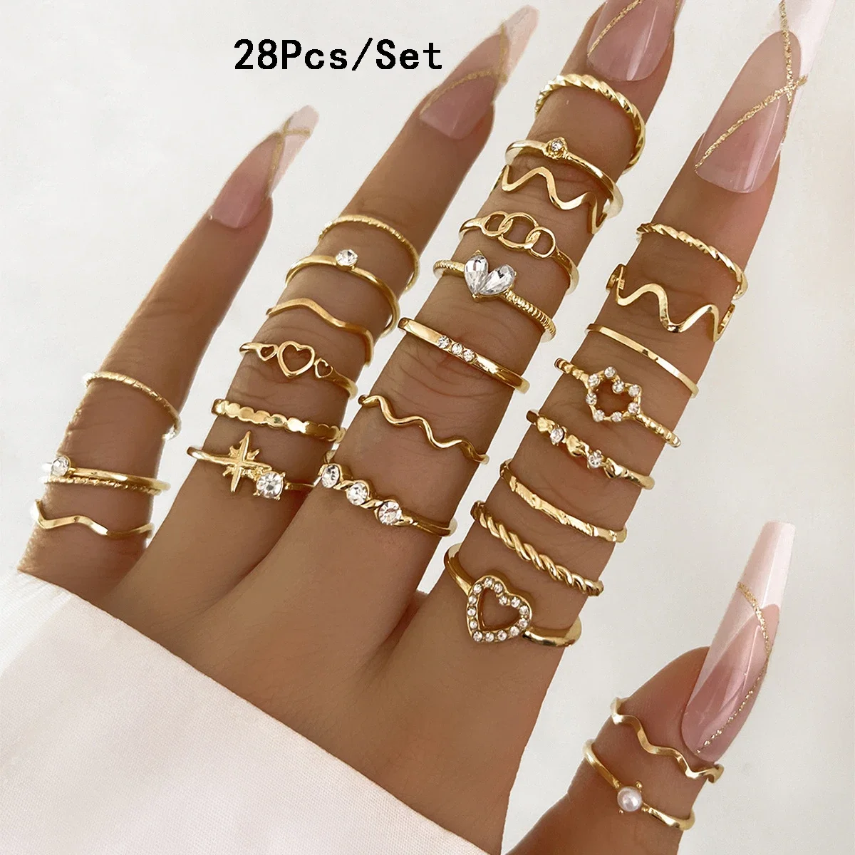 30Pcs Bohemian Geometric Knuckle Rings Set For Women Gold Silver Color Finger Ring Girls Fashion Party Jewelry Accessories - Image 10