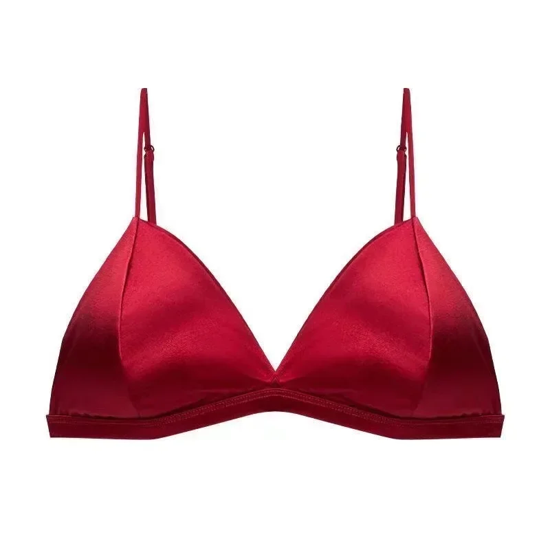 Women's French Style Bra Girl Wrapped Chest Adjustable Shoulder Strap Single Buckle Satin Sexy Tube Top Underwear Lingerie - Image 6