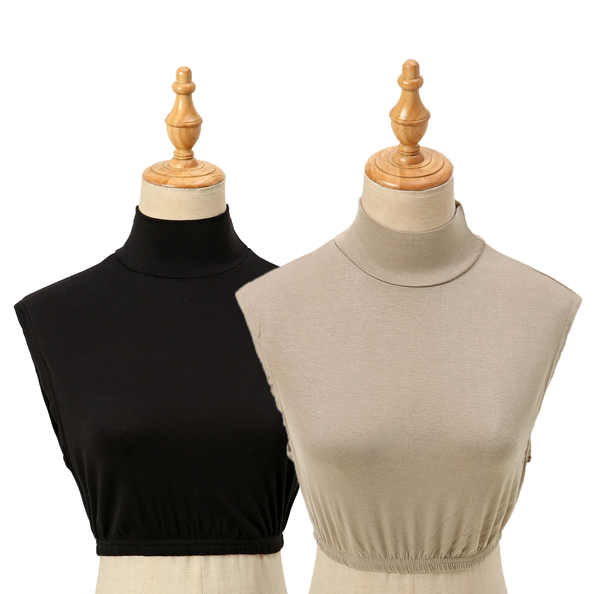 Newest Cotton Modal False Collar Neck Cover Detachable Collars Solid Color False Collar For Woman Mock Half Top Loose Hem Collar - Image 11