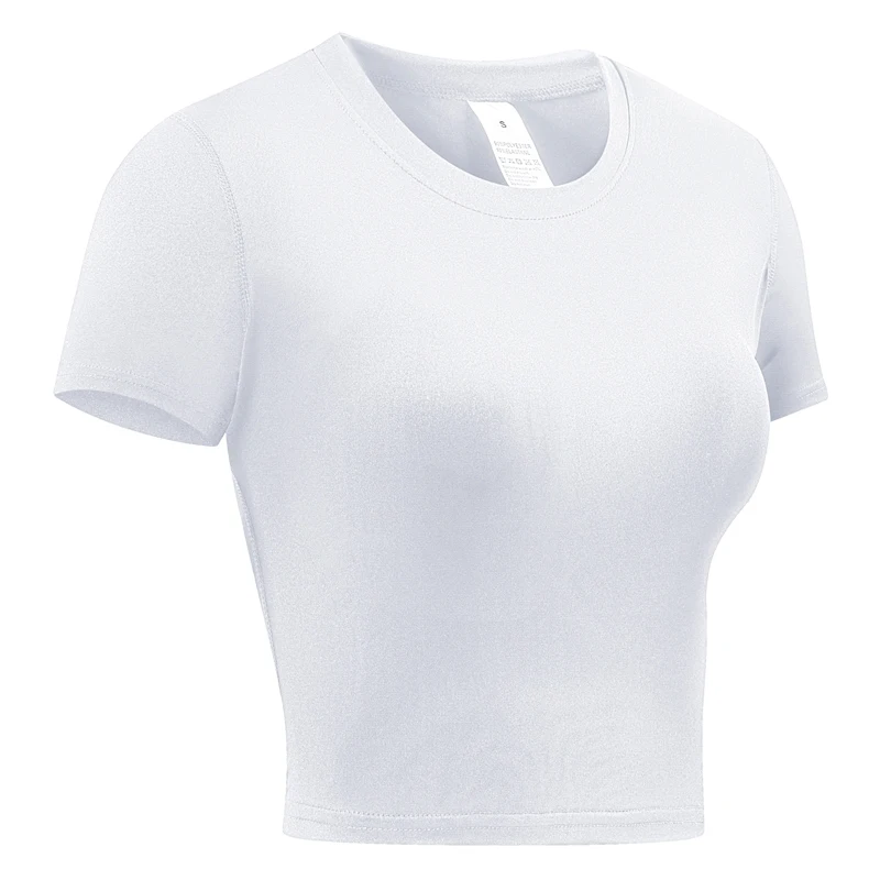 Women's Compression Shirt Short Sleeve Athletic Yoga Running T-Shirt Summer Gym Workout Quick Dry Stretchy Tees Tops Baselayer - Image 10