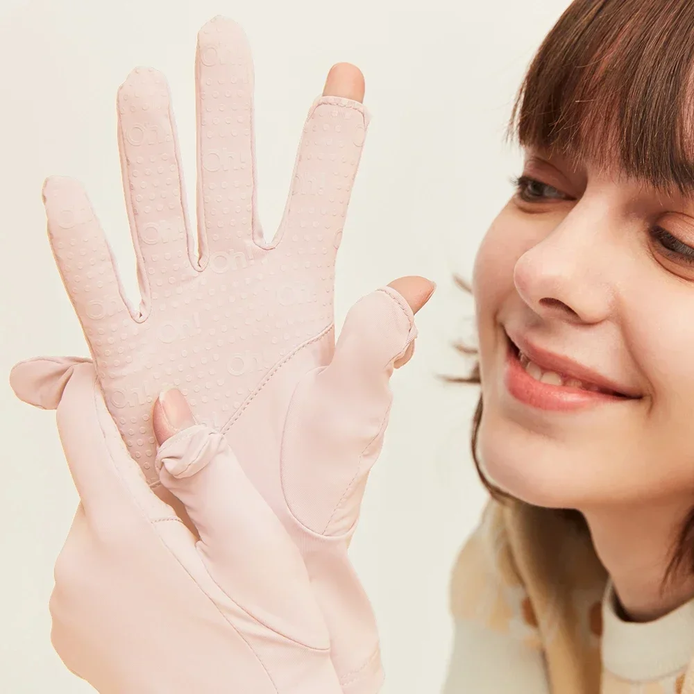 OhSunny UV Protection Golf Gloves Women Summer Touch Screen Sunscreen CoolChill Breathable Fingerless Mitten for Driving Cycling - Image 11