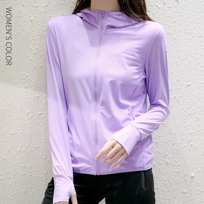 UPF50+ Sun Protection jacket women Ice Silk Hooded Coat for Summer Air Conditioning Clothing Breathable Solid Color - Image 5