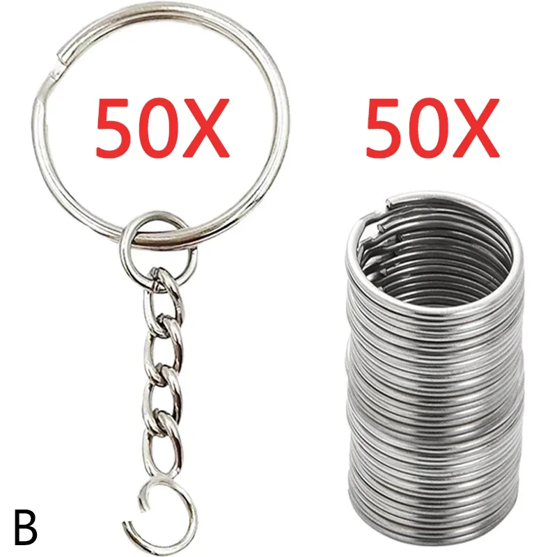 30mm/25mm/20mm Metal Key Rings Keychain Sets Keyfob Anti-rust KeyRings Key Chains Car Key Pendant Split - Image 11
