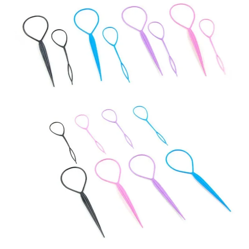 Popular 1SET Ponytail Creator Plastic Loop Styling Tools Pony Topsy Tail Clip Hair Braid Maker Styling Tool For Women Girl - Image 5