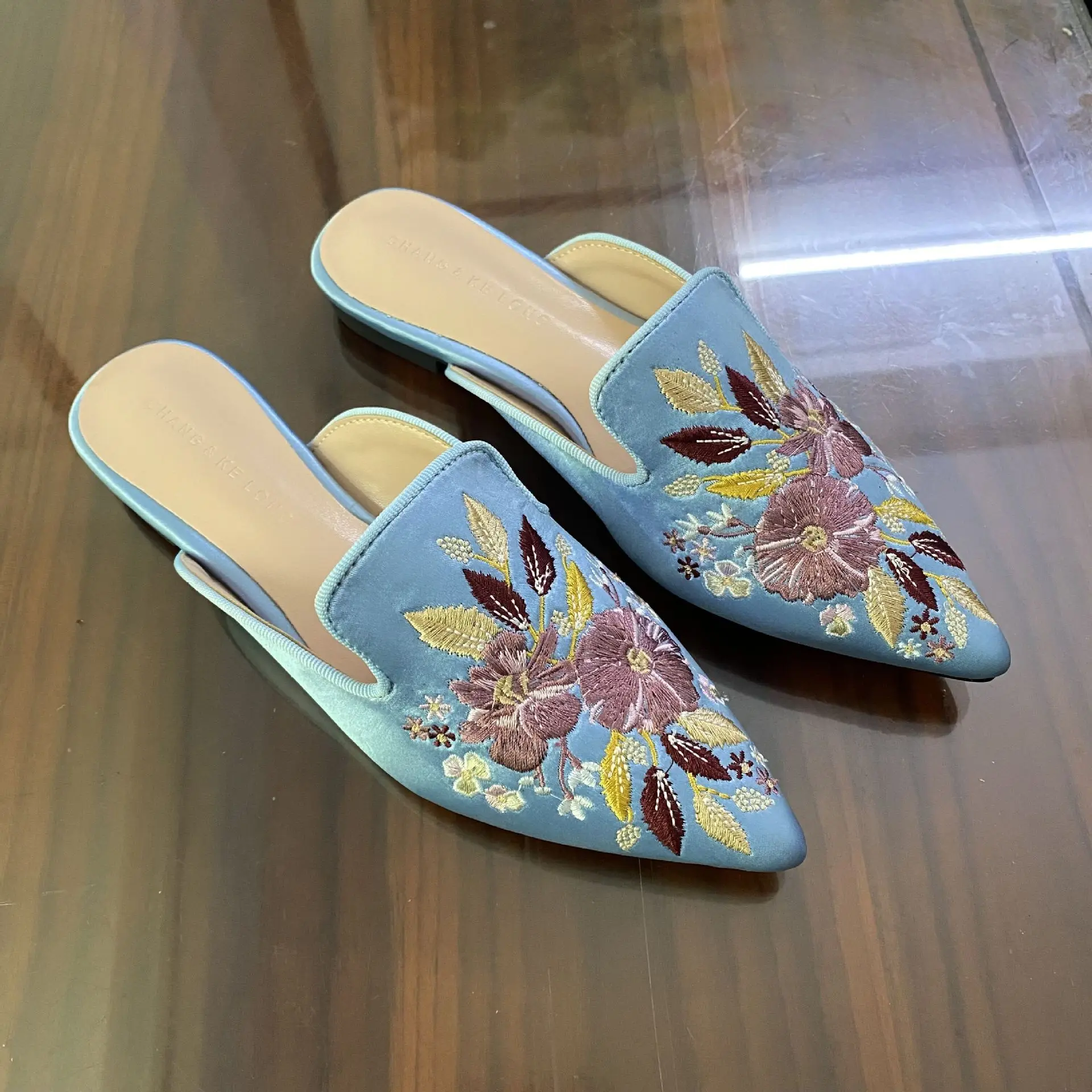 New Chinese Embroidered Baotou Half Slippers for Women, Spring and Summer Retro Cool Dragging Shoes for Women, Outdoor Shoes - Image 8