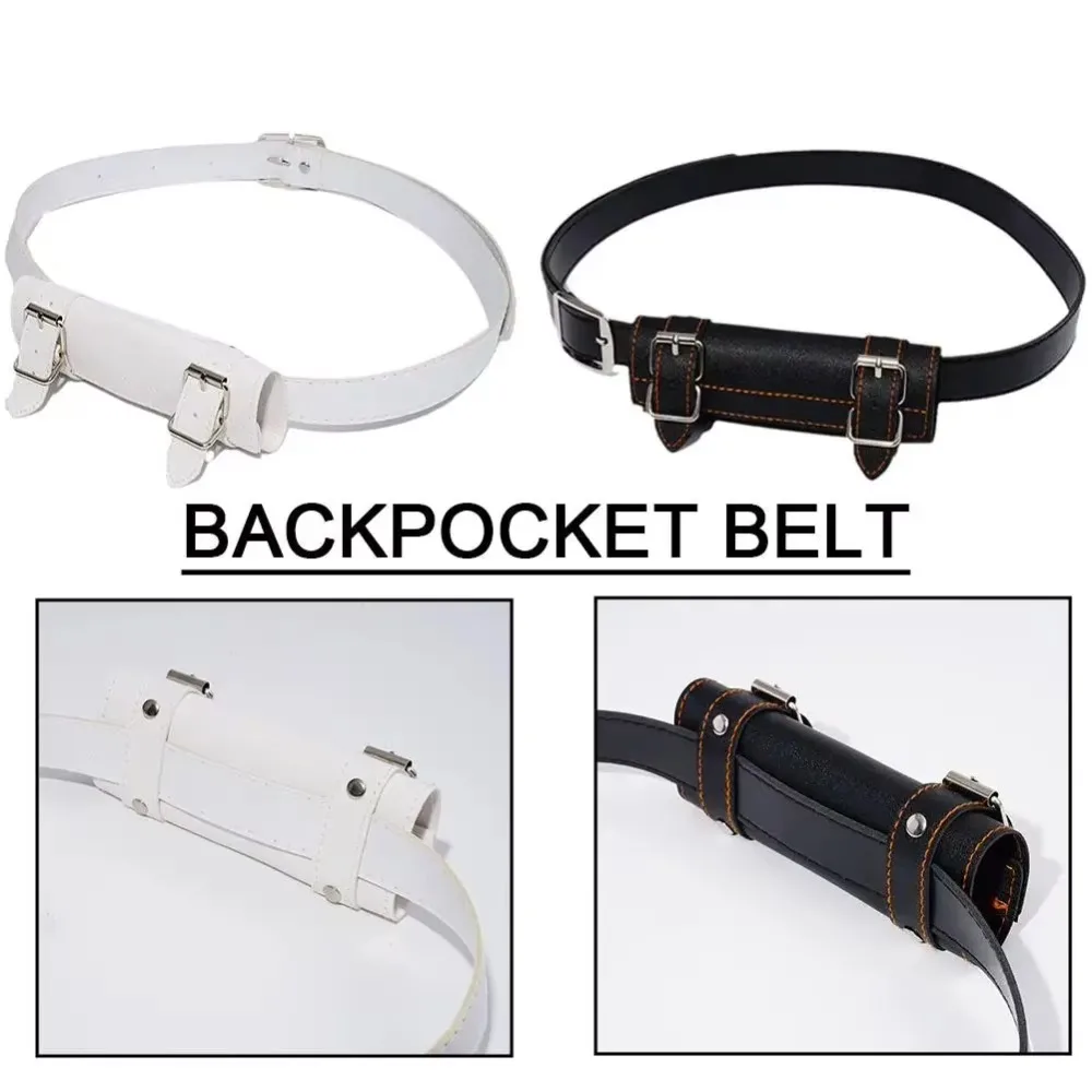 PU Leather Katana Belt Demon Slayer Style Sword Holder 110CM Waist Sheath for Rapier/Scabbard Cosplay Martial Arts Accessory