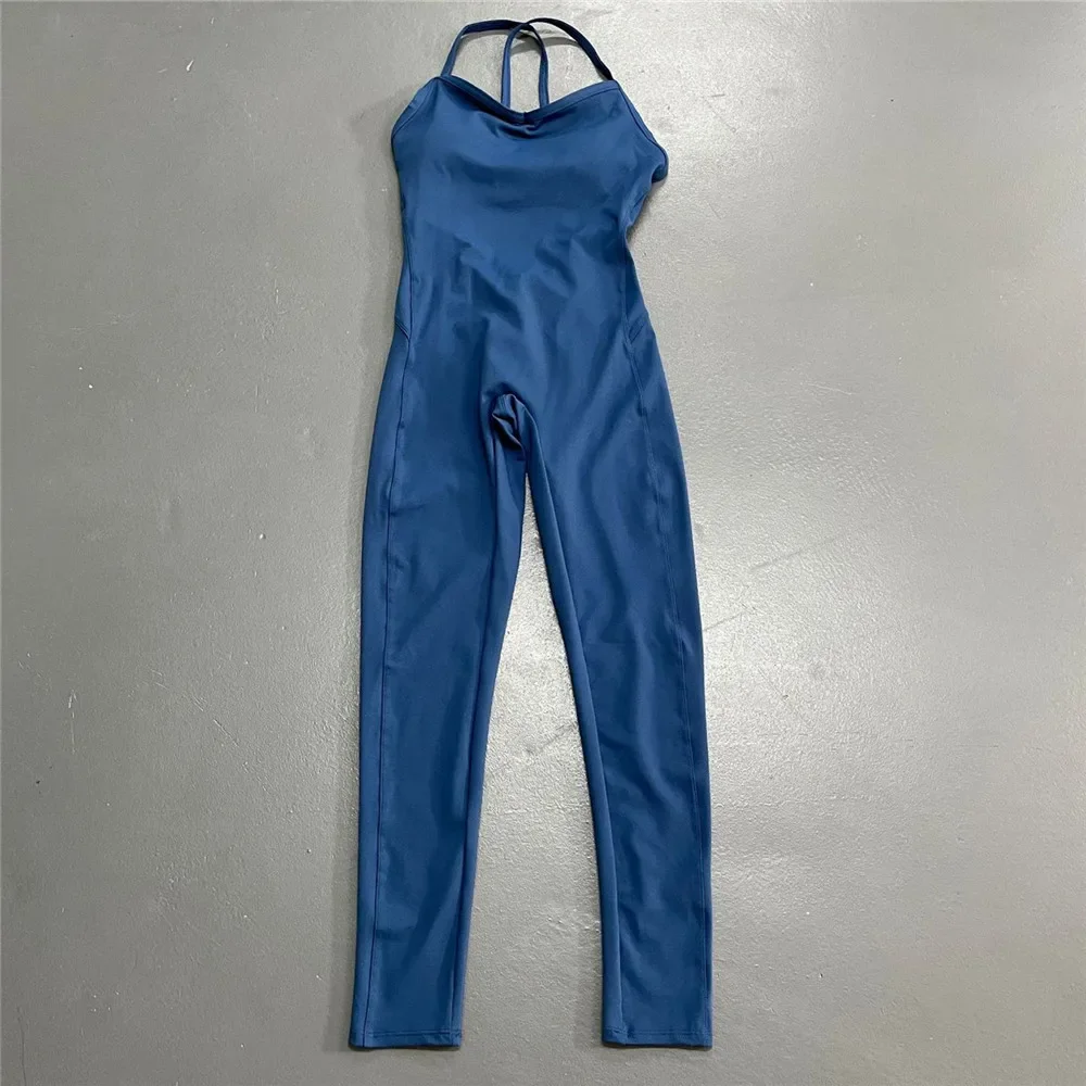 Women Athleisure Fitness Bodysuit 2025 Backless One Piece Yoga Jumpsuit Sports Gym Workout Clothes for Women Tights Active Wear - Image 7