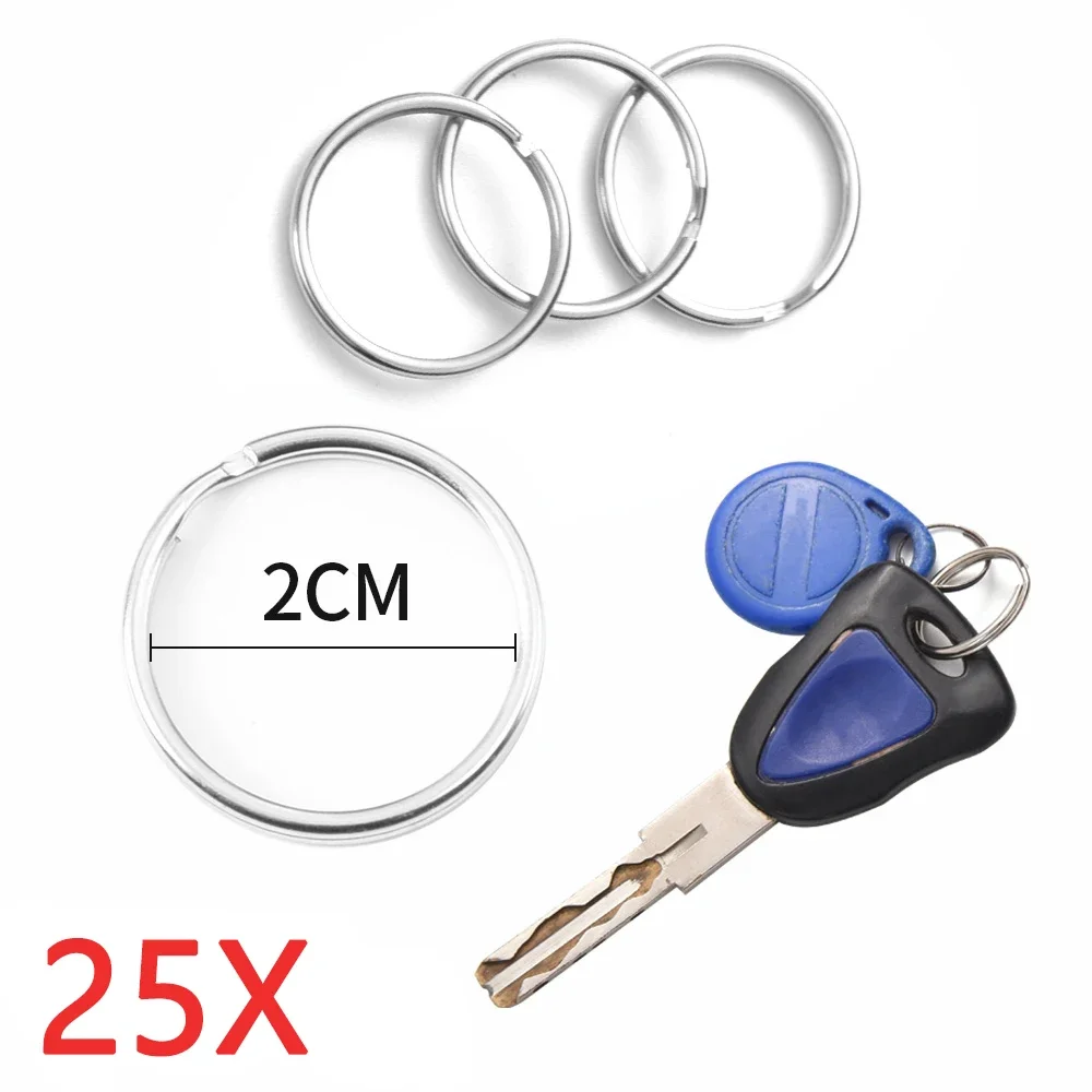 30mm/25mm/20mm Metal Key Rings Keychain Sets Keyfob Anti-rust KeyRings Key Chains Car Key Pendant Split - Image 7