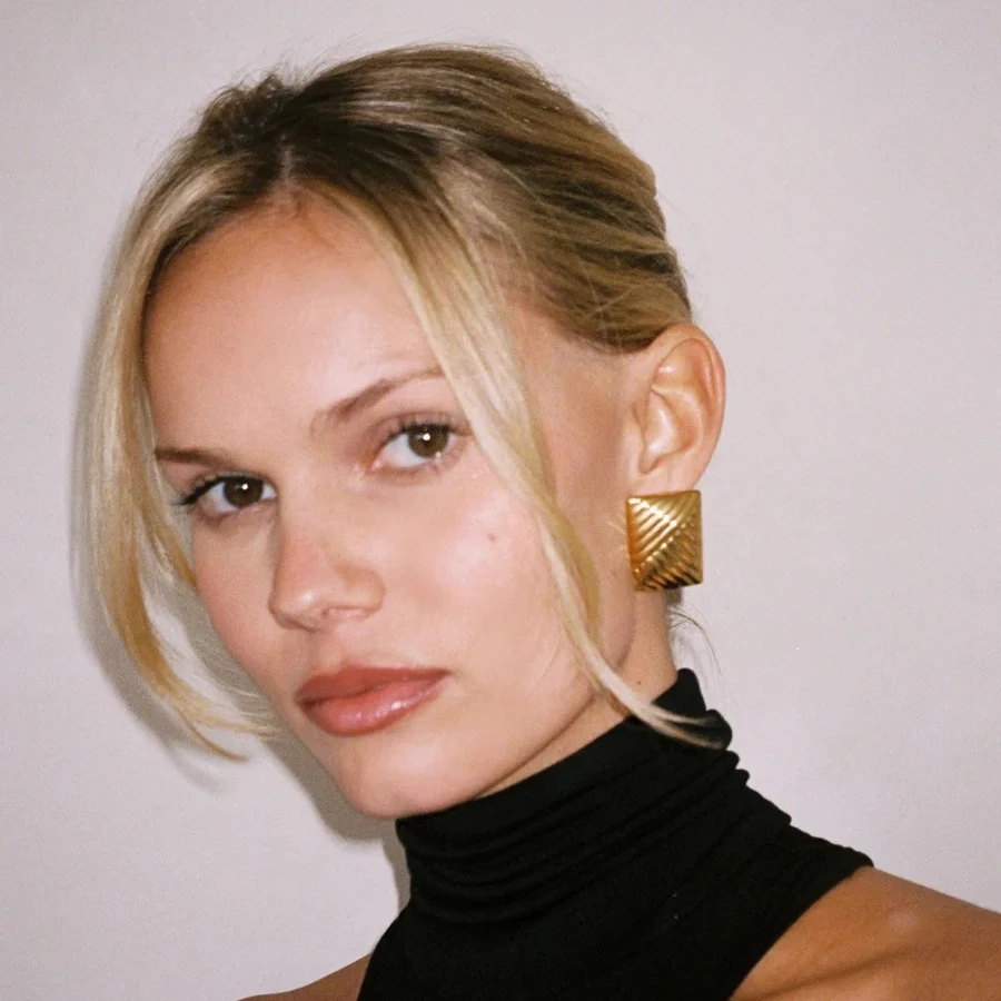 Vintage Texture Gold Plated Stainless Steel Earrings for Women Geometric Circle Twist Statement Earring Fashion Jewelry Bijoux - Image 4
