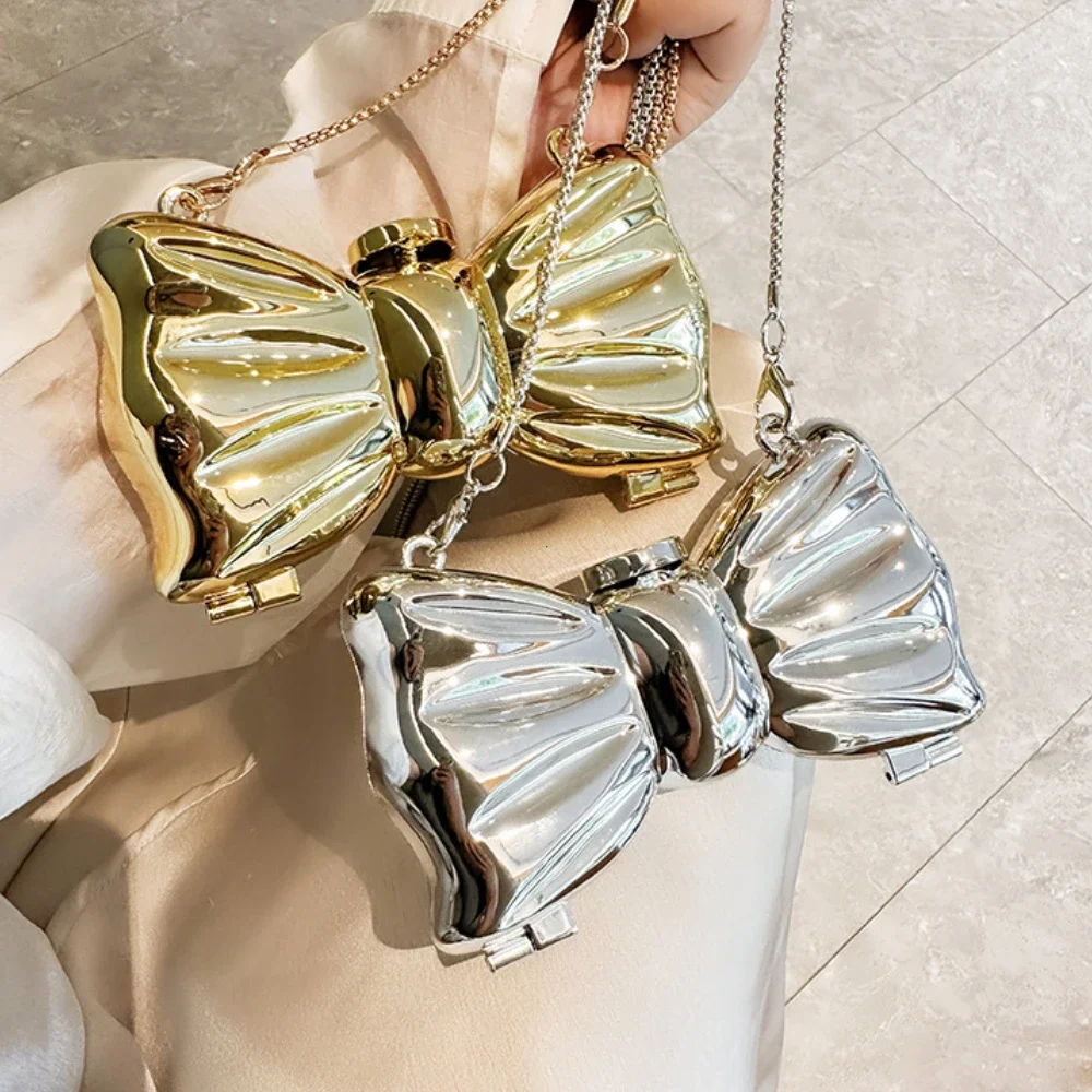 Golden Evening bag Purses and handbag luxury Designer shoulder bags funny shape Party Wedding Round Acrylic Shiny Clutch purse - Image 3
