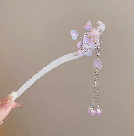 Light Luxury Flower Hairpin For Women Chinese Style Floral Butterfly Tassel Hair Stick Elegant Metal Jewelry Hairpin Hair Clips - Image 44