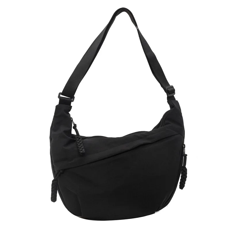 Leisure Crossbody Hobo Bag with Large Capacity Versatile and Niche Design Nylon Shoulder Bag Student Class Mailman Bag - Image 10