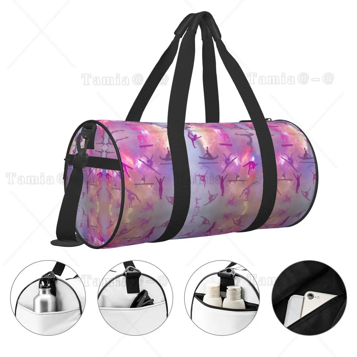 Gym Bag Gymnastics Stars Graphic Sports Bag Large Capacity Men Women Oxford Printed Handbag Funny Swimming Fitness Bag - Image 4