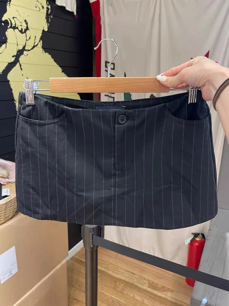 Vintage Blue Low Waist Denim Skirts Casual Chic Pockets A-line Summer Mini Skirts Women Y2k Streetwear Harajuku Slim Faldas 2023 - Image 12