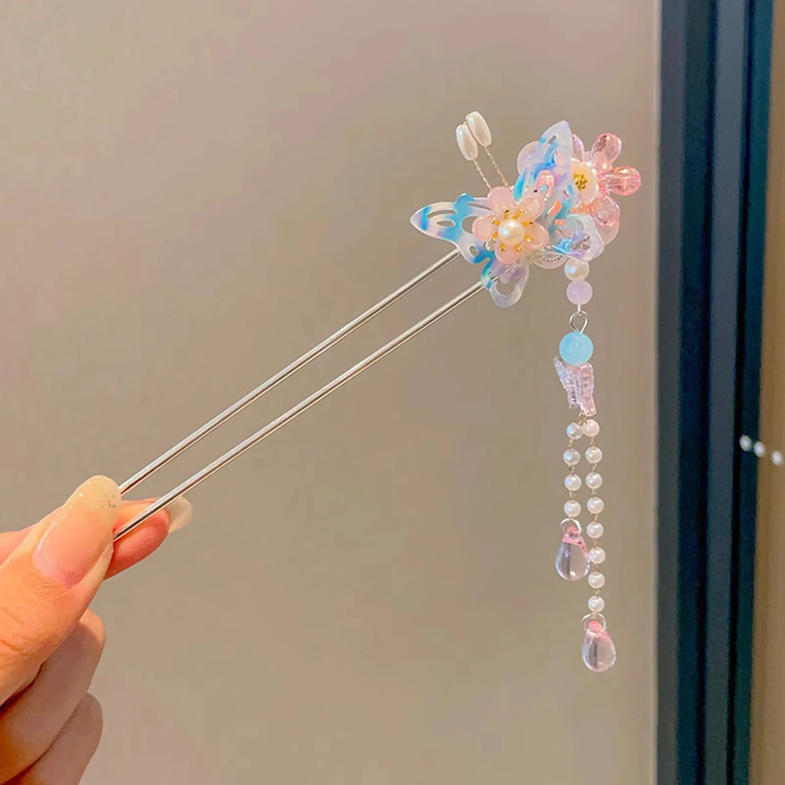 Light Luxury Flower Hairpin For Women Chinese Style Floral Butterfly Tassel Hair Stick Elegant Metal Jewelry Hairpin Hair Clips - Image 10