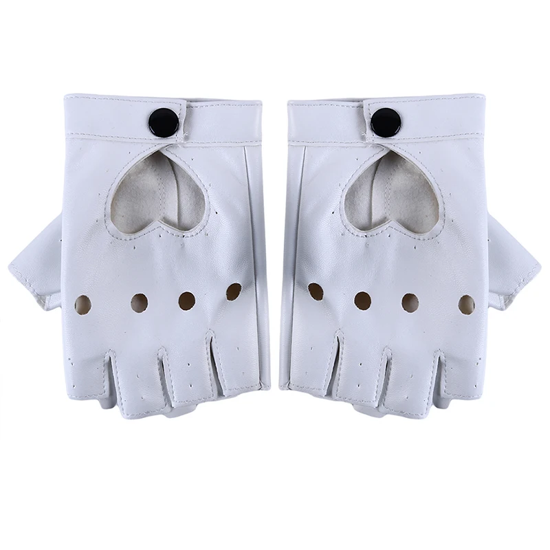 Fashion Half Finger Driving Women Comfortable Gloves PU Leather Fingerless Gloves For Women Black Red White Punk Glove - Image 7