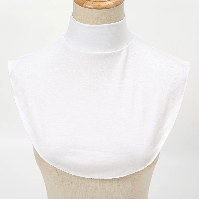 Soft Cotton Modal Fake Collar Neck Cover Ramadan Hijab Cover Headwrap Full Fake Collar High Collars Turtleneck Scarves - Image 14