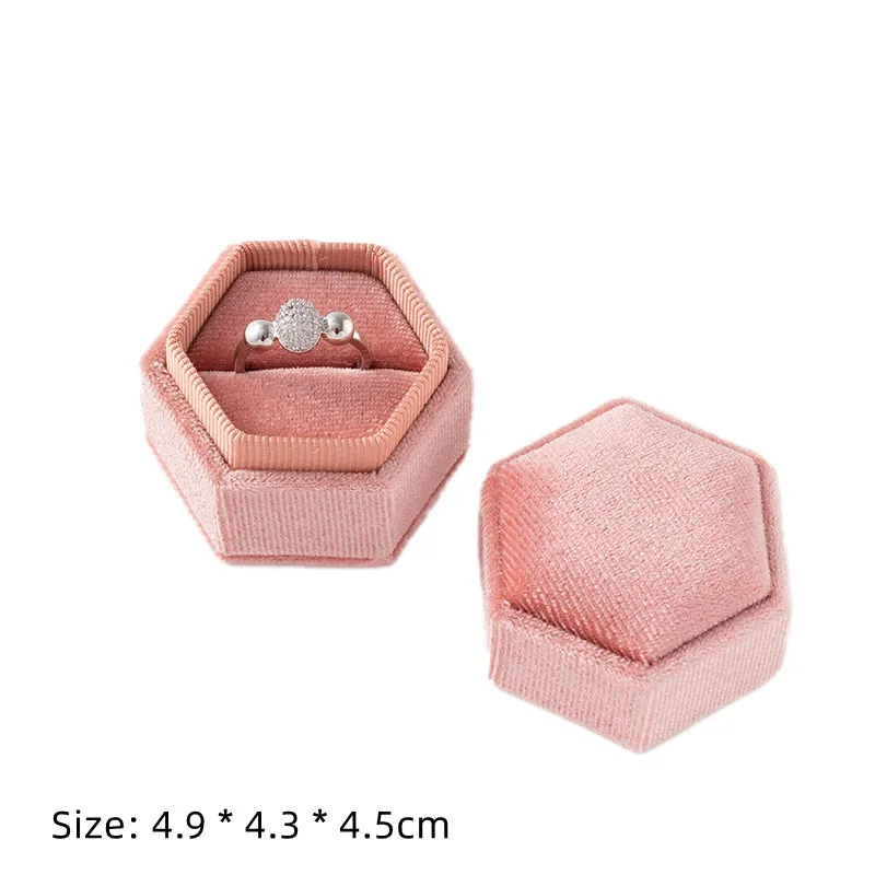 Square Engagement Velvet Earring Ring Packaging Box Jewelry Organizer Valentine Day Gift Case Ring Display Storage Wholesale - Image 16