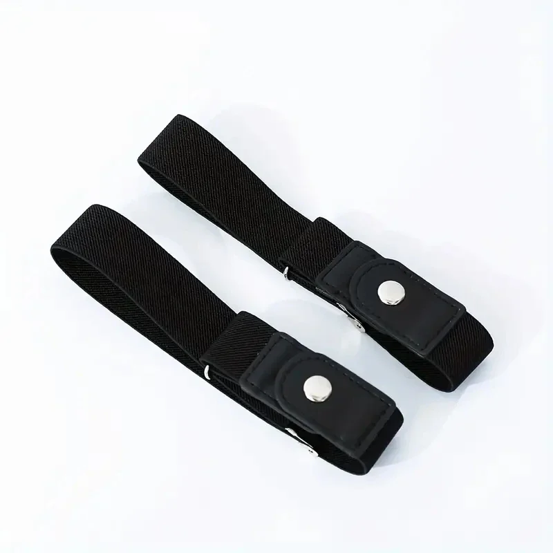 2pcs/set No Buckle Elastic Belt For Women Men Unisex Stretch Belt For Pants Jeans Casual Buckle Free Adjustable Invisible Belt - Image 3