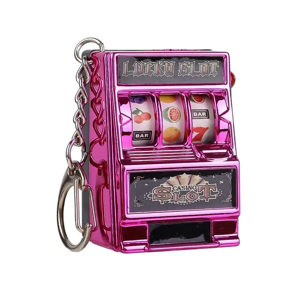 Mini Gambling Slot Machine Key Chains Creative Arcade Pocket Fruit Lucky Jackpot Gadget Antistress Toy Funny Games Keychain Ring - Image 9