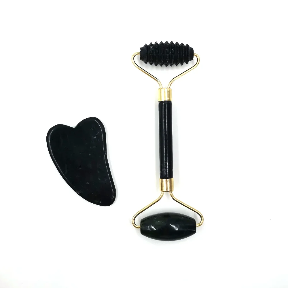 Obsidian Jade Roller Massager Gouache Scraper For Face Facial Skin Care Tools Natural Body Back Beauty Lifting Massagers Rollers - Image 9