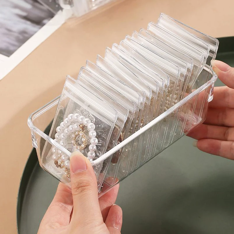 10/20Pcs Transparent PVC Jewelry Organizer Pouches Bag Anti-Oxidation for Earring Pendant Necklace Bracelet Storage Holder Boxes - Image 3