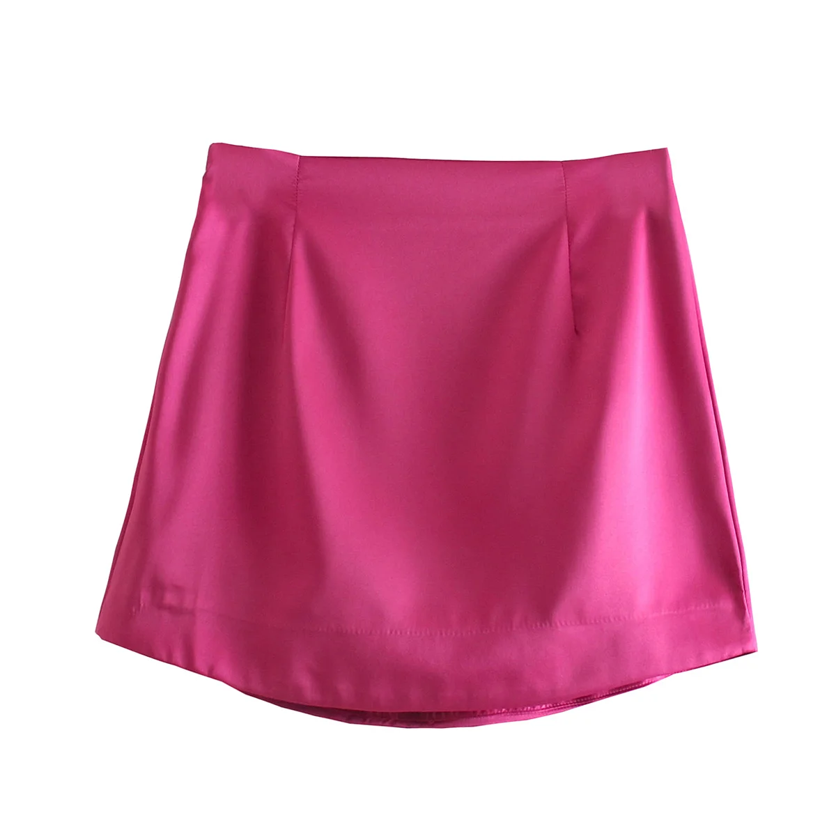 Willshela Women Fashion Purple Satin Mini Skirt High-waist Side Zipper Chic Lady Woman INS style Soft Short skirts - Image 8