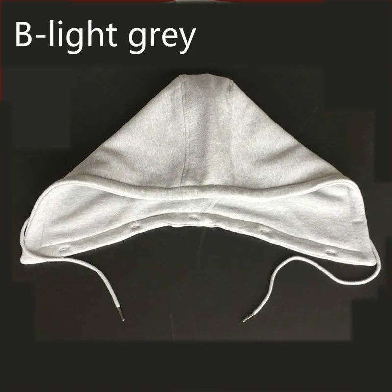 Diy Winter Detachable Button Cotton Coat Hat Down Hooded Sweater Sweatshirt Hat Collar Unisex Big Fake Collar - Image 9