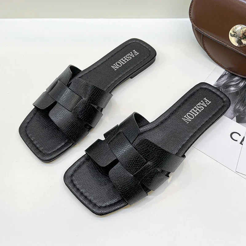 Summer Slipper Women Shoes Ladies High Quality Slides Sandals Womens Shoes New Fashion Design Beach Flat Shoes Female Slippers - Image 12