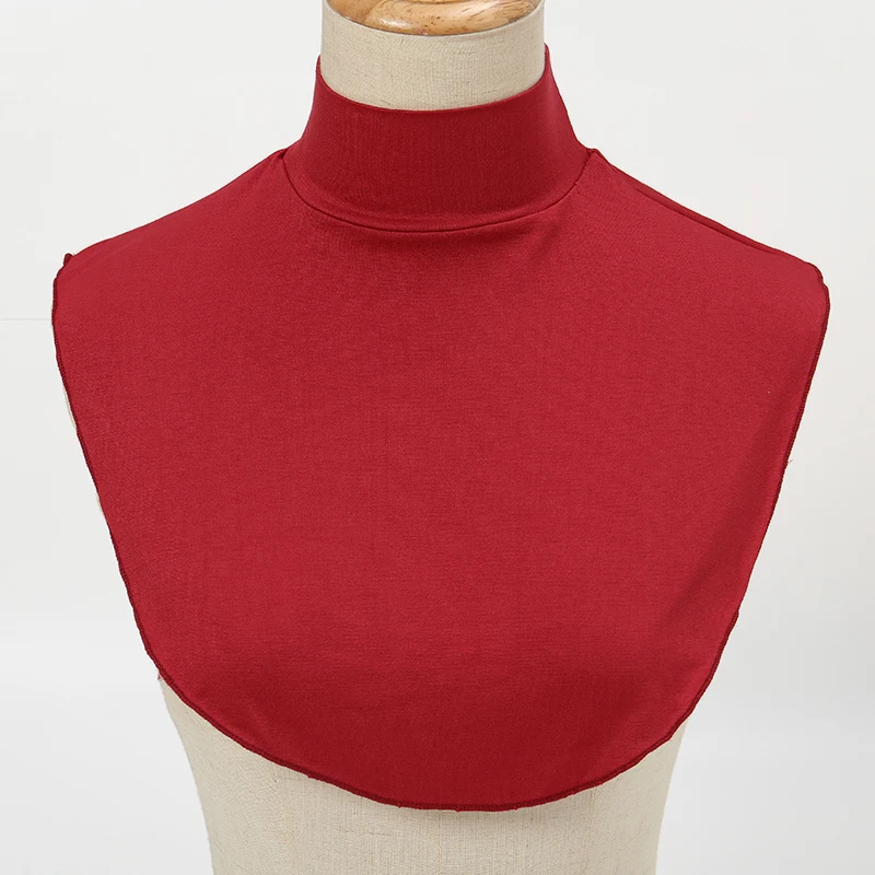 Soft Cotton Modal Fake Collar Neck Cover Ramadan Hijab Cover Headwrap Full Fake Collar High Collars Turtleneck Scarves - Image 7