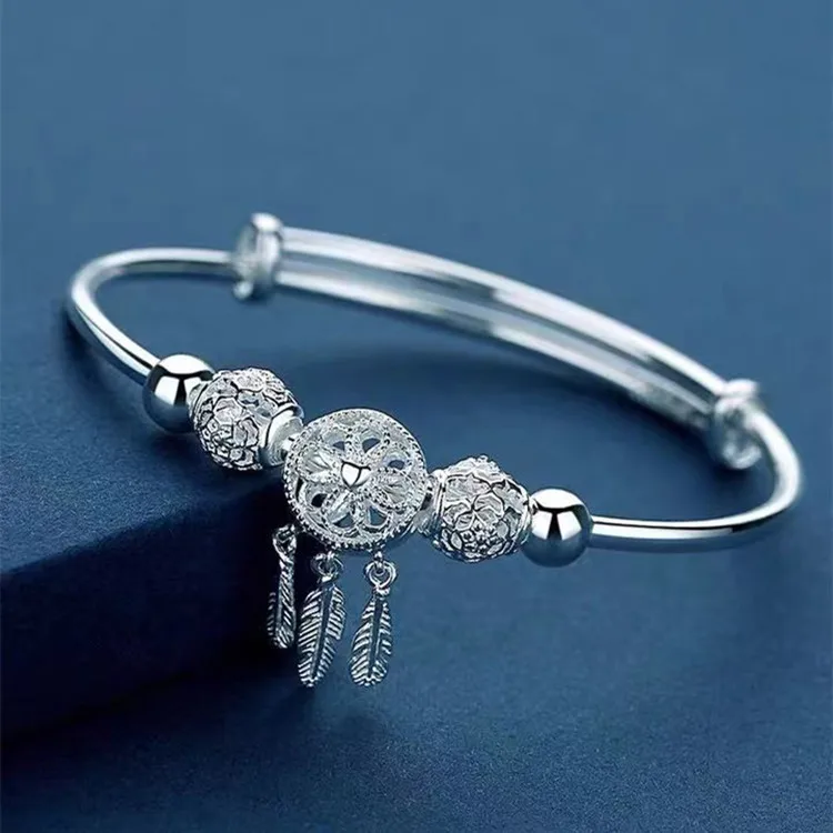 925 Sterling Silver Peacock Opening Screen Bracelet For Women Luxury Designer Texture Open Bracelets Party Original Jewelry Gift - Image 9