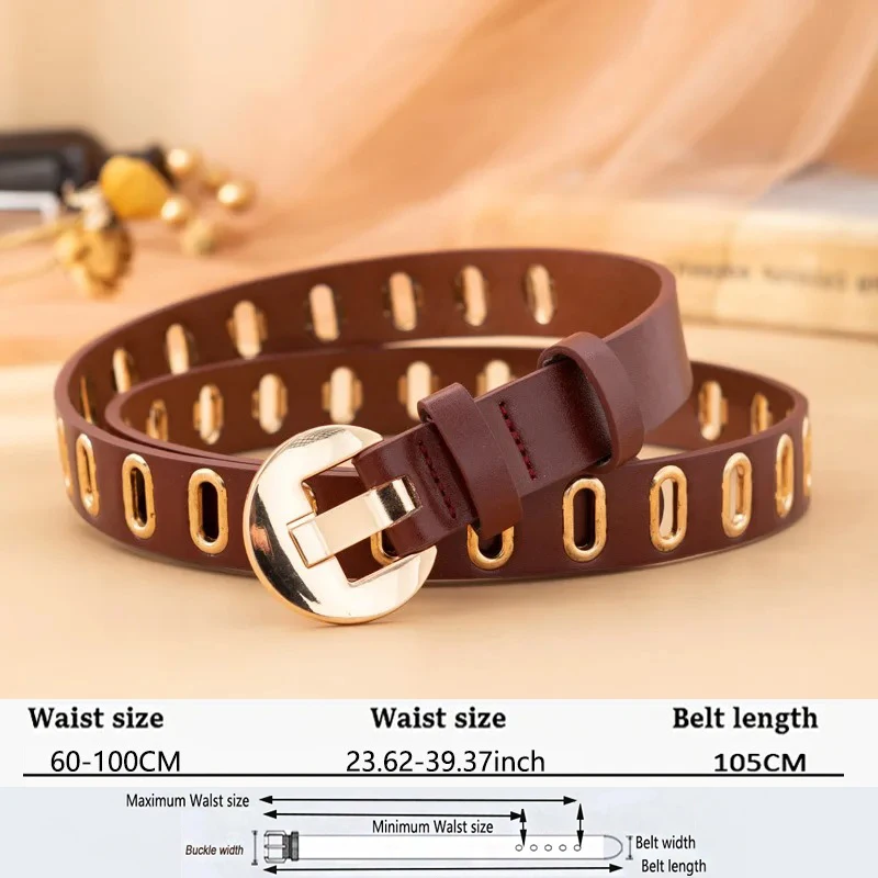 Fashion Women Belt Gold Buckle Belts For Women Waist Belts High Quality Waistband Luxury Ladies Brand For Pants Dresses DT004 - Image 10