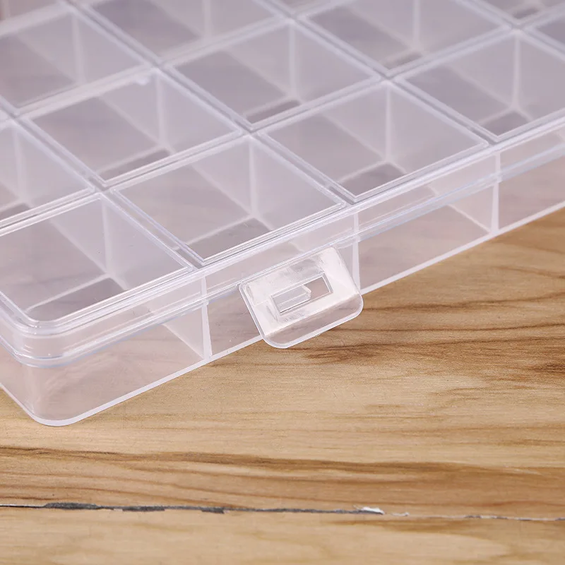 28 Grid Rectangle Plastic Jewelry Box Compartment Storage Box Case Jewelry Earring Bead Craft Display Container Organizer - Image 4