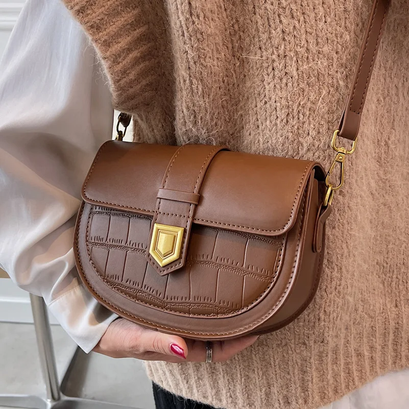 Crossbody Bags for Women,Small Saddle Purse and Boho Cross Body Handbags,PU Leather - Image 4
