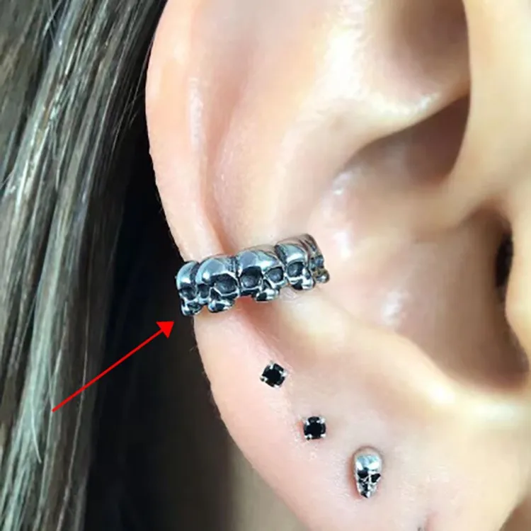 Kiss Jewelry Punk Sword Gothic Kinitial Piercing Earrings for Women Men Goth Crystal Ear Jacket Dagger Stud Earrings Jewelry - Image 7