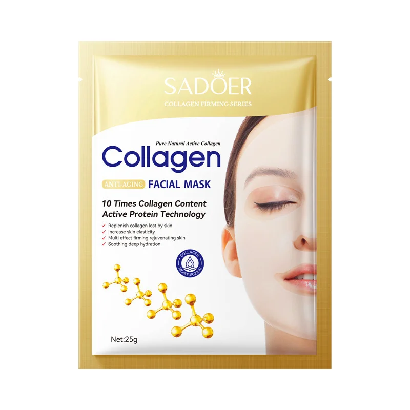 10PCS Collagen Anti Wrinkle Facial Mask Anti Aging Fade Fine Lines Firm Skin Moisturizing Brightening SkinCare Korean Cosmetics - Image 9