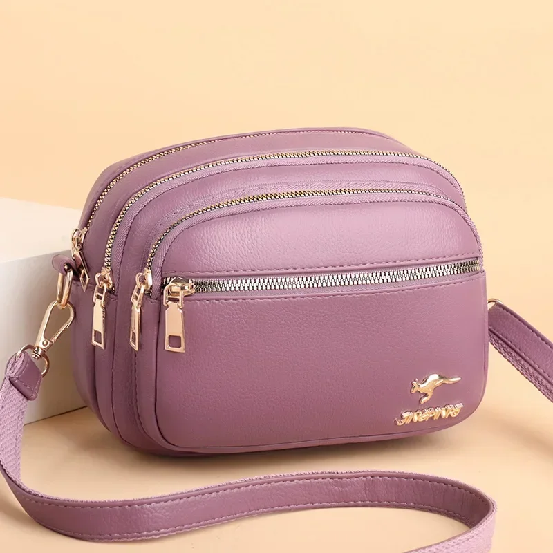 High Quality Soft Leather Purse Fashion Women Shoulder Messenger Bag Multi-pocket Wear-resistant Bag Luxury Ladies Handbag Sac - Image 7