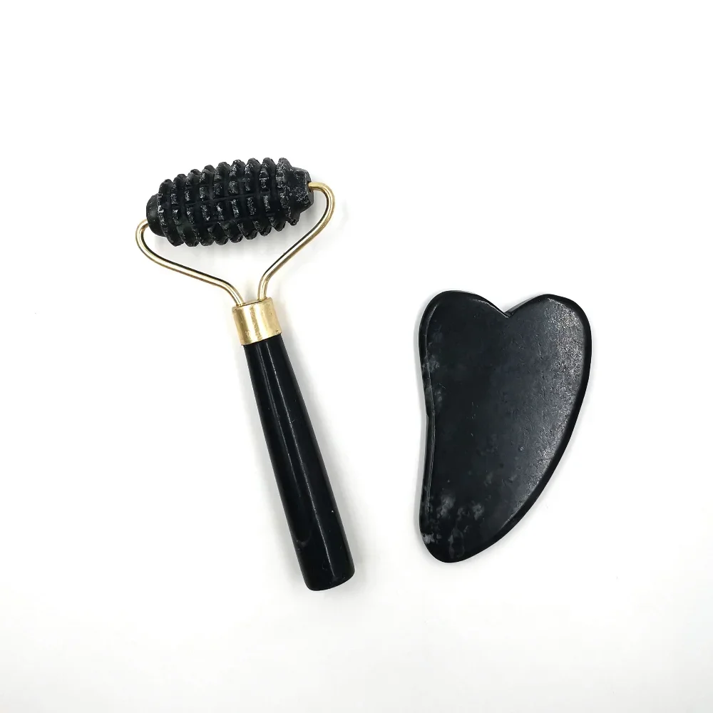 Obsidian Jade Roller Massager Gouache Scraper For Face Facial Skin Care Tools Natural Body Back Beauty Lifting Massagers Rollers - Image 10