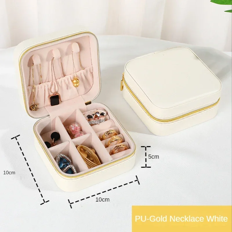Jewelry Organizer Display Travel Jewelry Case Boxes Portable Jewelry Box Leather Storage Joyeros Organizador De Joyas - Image 8