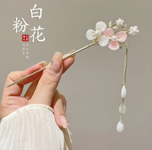 Light Luxury Flower Hairpin For Women Chinese Style Floral Butterfly Tassel Hair Stick Elegant Metal Jewelry Hairpin Hair Clips - Image 37
