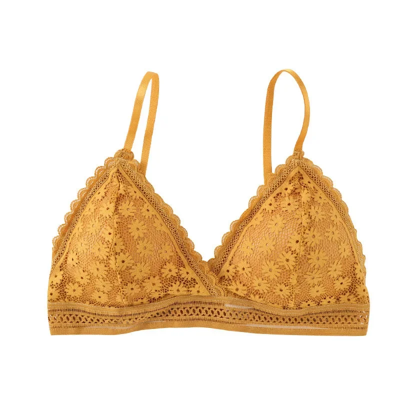 Sexy Floral Lace Bra Top For Women Push Up Female Lingerie breathable Bralette Removable Pad Thin Fashion New Wireless Bras - Image 5