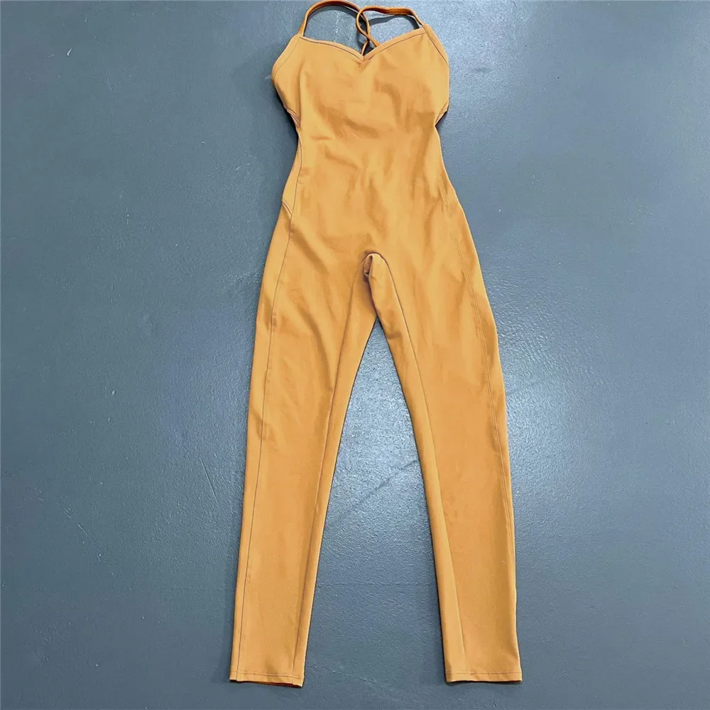 Women Athleisure Fitness Bodysuit 2025 Backless One Piece Yoga Jumpsuit Sports Gym Workout Clothes for Women Tights Active Wear - Image 15